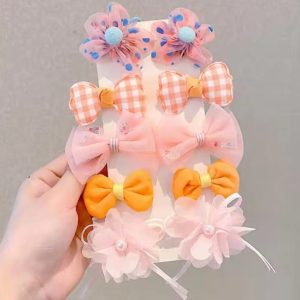 10Pcs/Set Baby Hairpins Flowers Girl Hair Clips