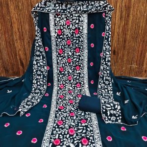 Embroidary georjet 4 pcs