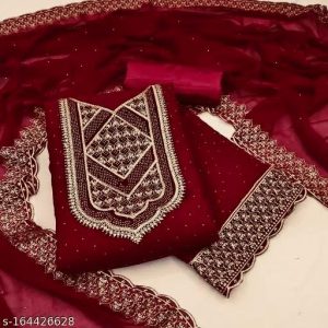 Embroidary georjet 4 pcs