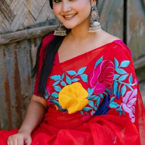 Embroidery Half Silk Sharee