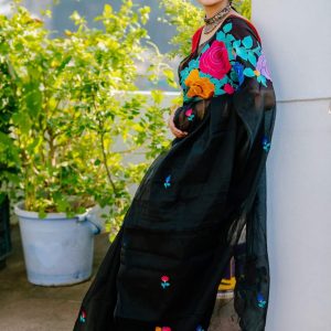 Embroidery Half Silk Sharee