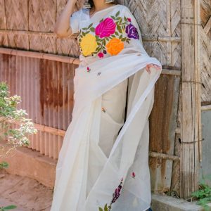 Embroidery Half Silk Sharee