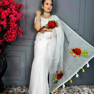 Embroidery Half Silk Sharee