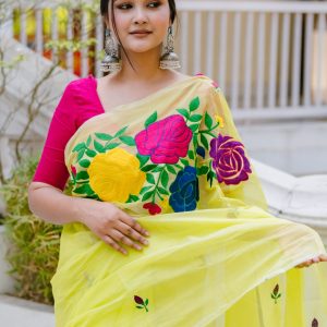 Embroidery Half Silk Sharee