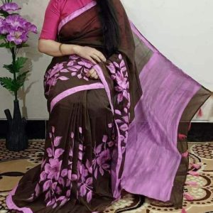 Half Silk Hand Print Sharee
