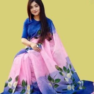 Half Silk Hand Print Sharee