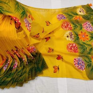 Half Silk Hand print Sharee