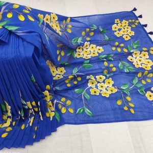 Half Silk Hand print Sharee