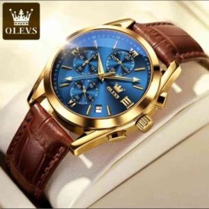 LEVS Leather Waterproof Quartz Premium Fashion Watch for Men