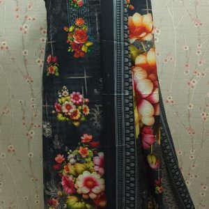 ইন্ডিয়ান থ্রিডি পিন্ড সিল্ক থ্রি পিস