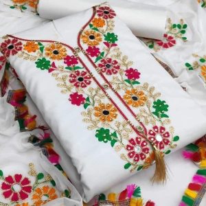 কাশ্মীরী আড়ি এম্ব্রডারী থ্রি-পিচ