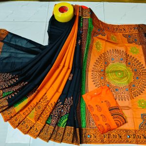 টাঙ্গাইল ধুপিয়ান সিল্ক শাড়ি পাঞ্জাবির কাপল ড্রেস