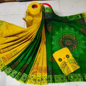 টাঙ্গাইল ধুপিয়ান সিল্ক শাড়ি পাঞ্জাবির কাপল ড্রেস (4.0)