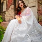 ভাইরাল হাই কোয়ালিটি হাফসিল্ক শাড়ি