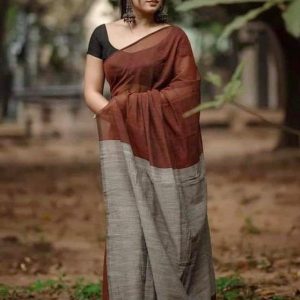 রুচিশীল ডিজাইন এন্ডি কটন সুতি শাড়ি