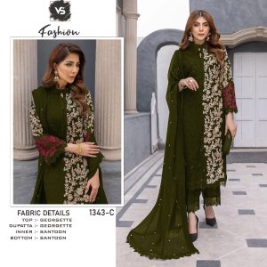 রেডিমেড জর্জেট এমব্রয়ডারি থ্রী_পিস