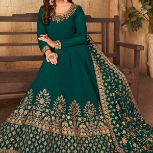 রেডিমেড জর্জেট এমব্রয়ডারি পার্টি ড্রেস