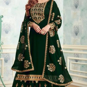 রেডিমেড জর্জেট এমব্রয়ডারি পার্টি ড্রেস