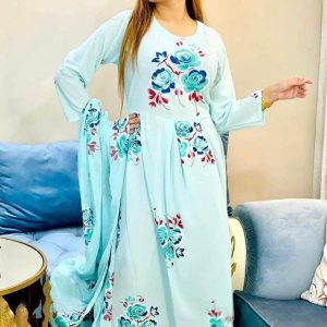 "রেডিমেভ গাউন থ্রি পিস"