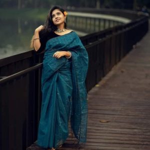 স্টাইলিশ চুমকি শাড়ি