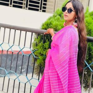 স্টাইলিশ চুমকি শাড়ি
