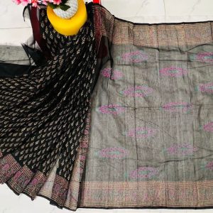 হাফ সিল্ক ব্লক প্রিন্ট শাড়ি কালেকশন