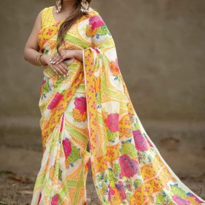 হাফ সিল্ক শাড়ি