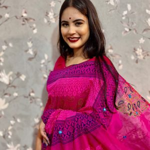 হাফ সিল্ক শাড়ি