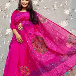হাফ সিল্ক শাড়ি