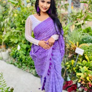 হাফ সিল্ক শাড়ি