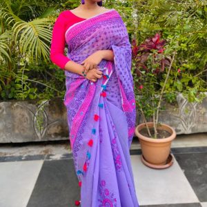হাফ সিল্ক শাড়ি