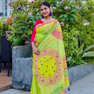 হাফ সিল্ক শাড়ি