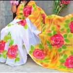 হ্যান্ড প্রিন্ট শাড়ি