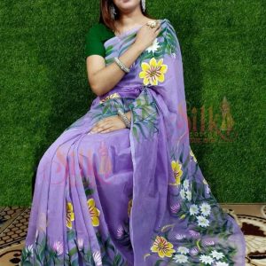 হ্যান্ড প্রিন্ট শাড়ি