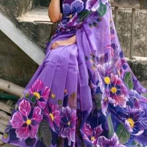 হ্যান্ড প্রিন্ট শাড়ি