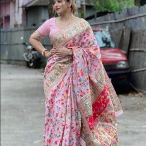 💥প্রিমিয়াম কোয়ালিটর হাফ সিল্ক শাড়ি💥