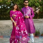 ট্রেডিশনাল হ্যান্ড প্রিন্ট কাপল সেট