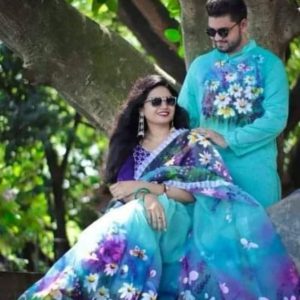 ট্রেডিশনাল হ্যান্ড প্রিন্ট কাপল সেট