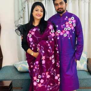 ট্রেডিশনাল হ্যান্ড প্রিন্ট কাপল সেট
