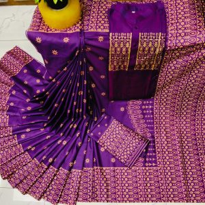 নতুন ধুপিয়ান সিল্ক শাড়ি ও পাঞ্জাবির কাপল সেট