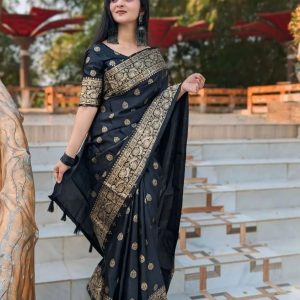 প্রিমিয়াম জাপানি সিল্ক শাড়ী(সাথে ব্লাউজ পিস)