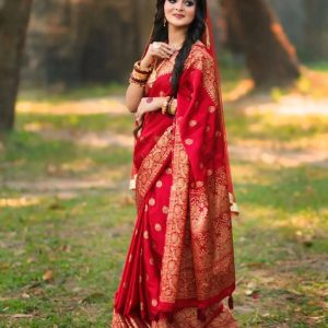 প্রিমিয়াম জাপানি সিল্ক শাড়ী(সাথে ব্লাউজ পিস)