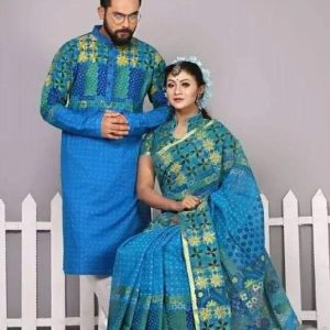 শাড়ি & পাঞ্জাবি কাপল সেট