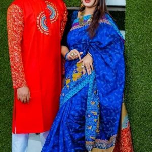 শাড়ি & পাঞ্জাবি কাপল সেট
