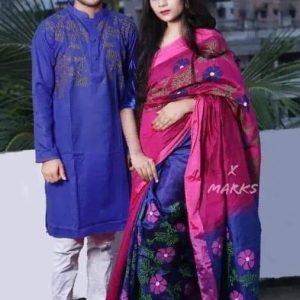 শাড়ি & পাঞ্জাবি কাপল সেট
