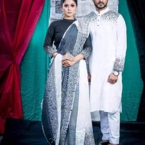 শাড়ি & পাঞ্জাবি কাপল সেট