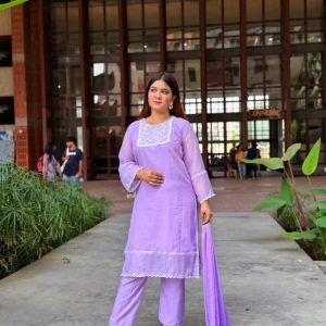 জর্জেট কারচুপি কাজ করা ফোর পিস